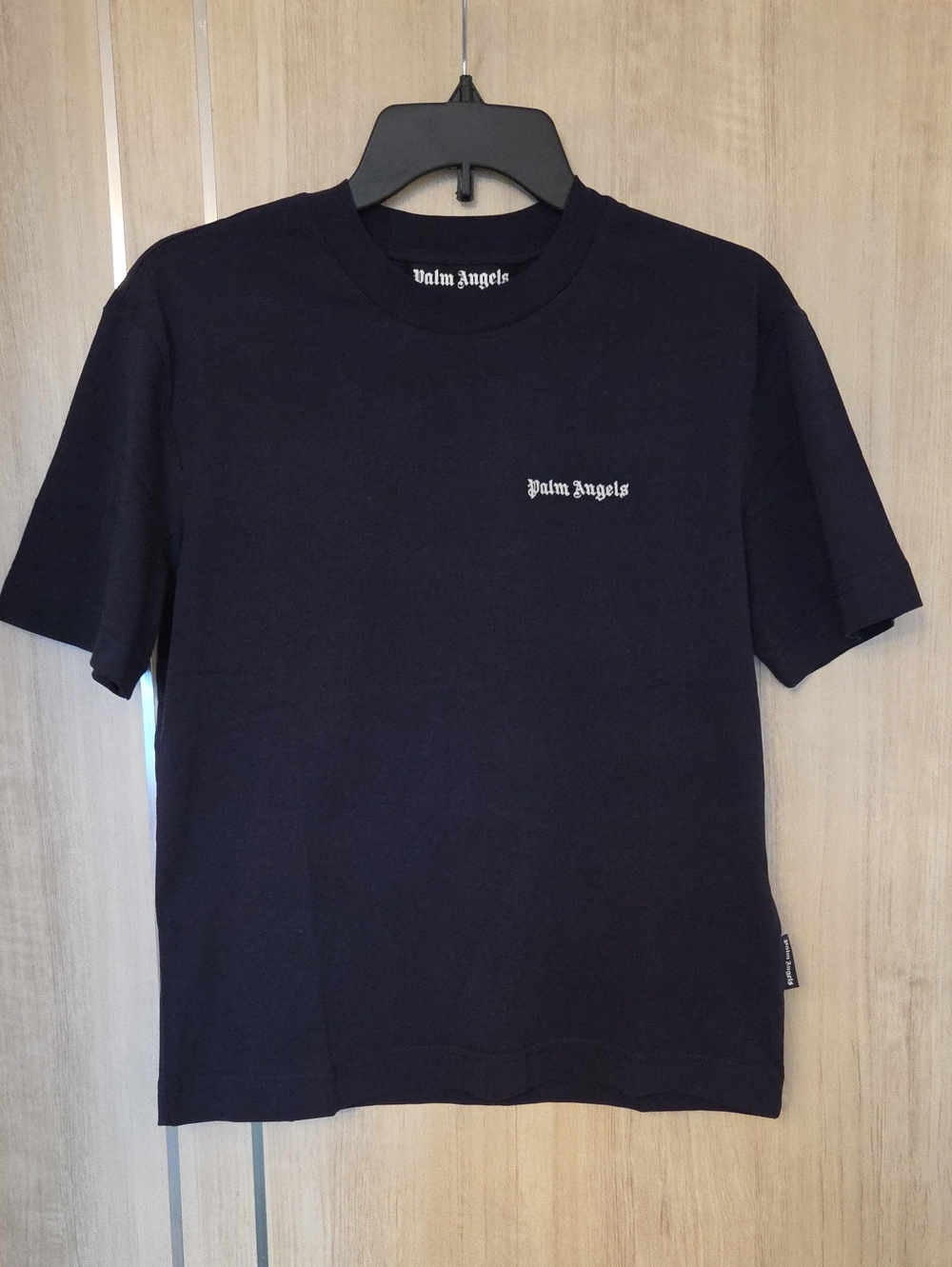 Palm Angels Navy Small Script Logo Tee